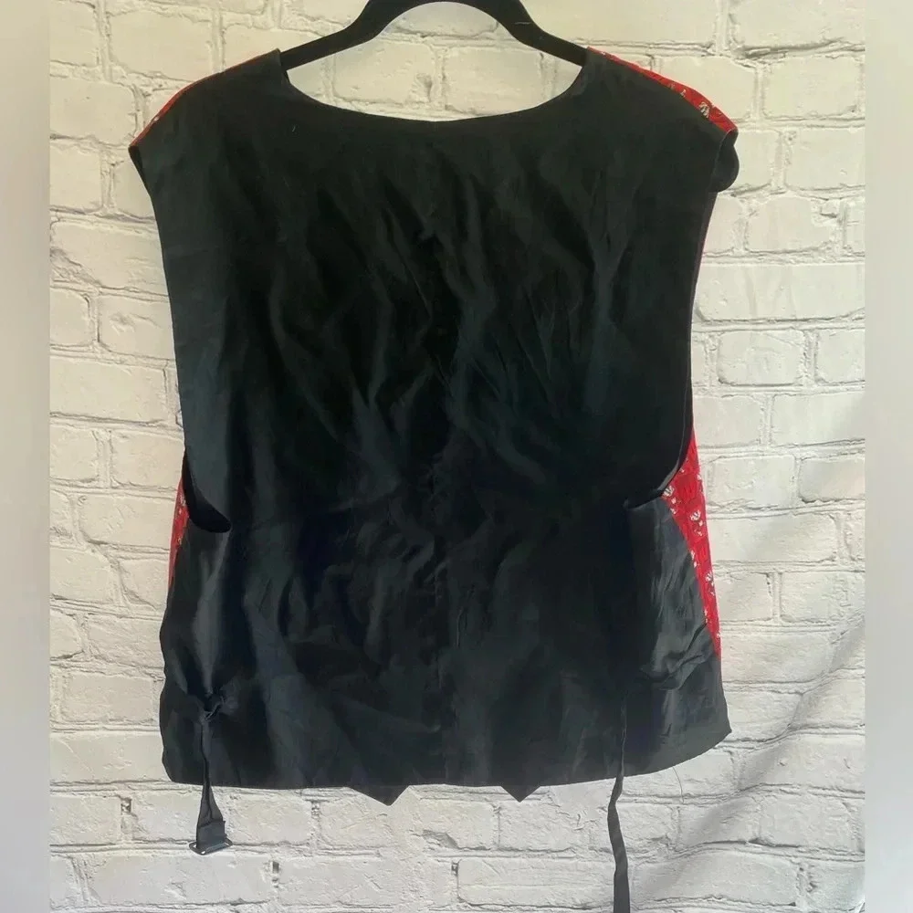 Men’s Vintage UW Madison Wisconsin Bucky Badger Button‎ Up Vest 80s 90s